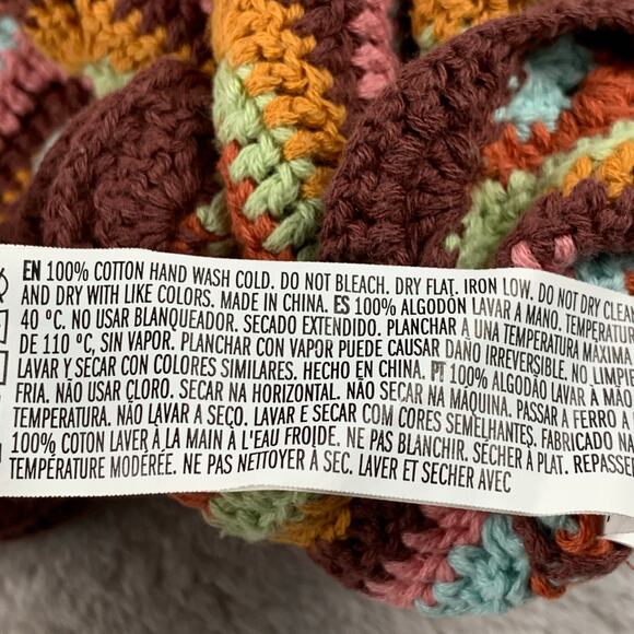 Forever 21 Crochet Crop Top Women Small Button Front Square Neck Hippie Festival - Picture 9 of 9